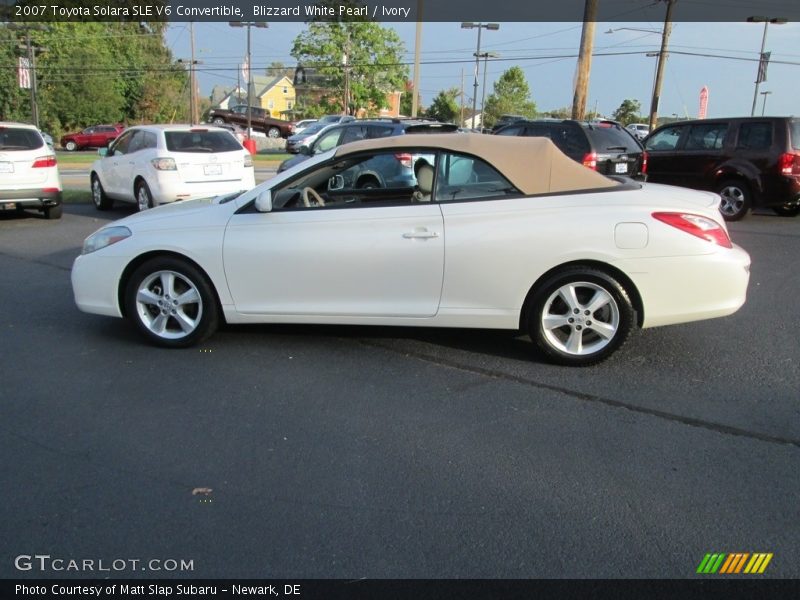 Blizzard White Pearl / Ivory 2007 Toyota Solara SLE V6 Convertible