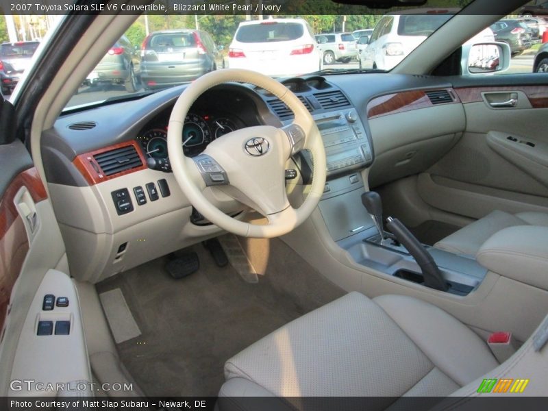 Blizzard White Pearl / Ivory 2007 Toyota Solara SLE V6 Convertible