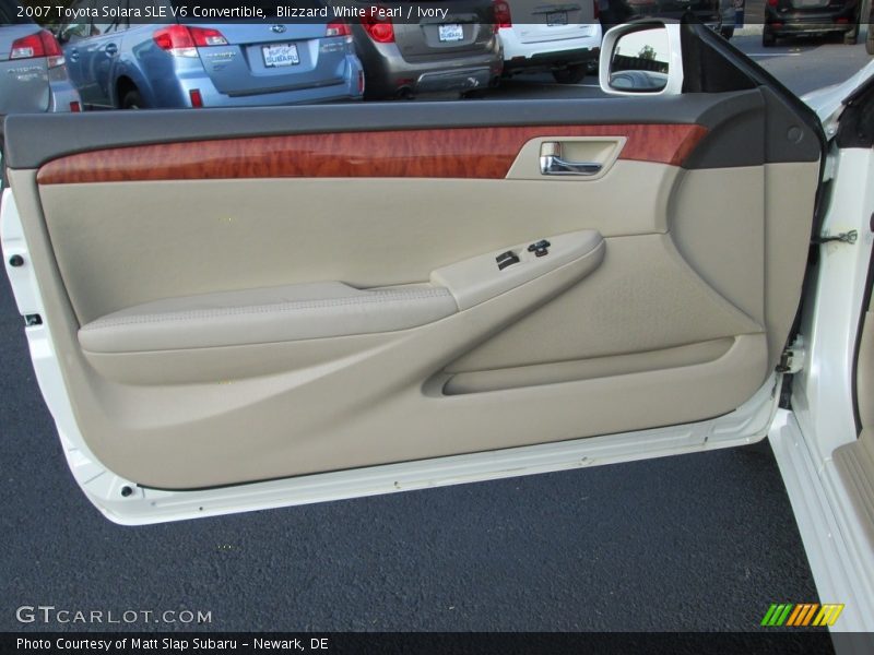 Blizzard White Pearl / Ivory 2007 Toyota Solara SLE V6 Convertible