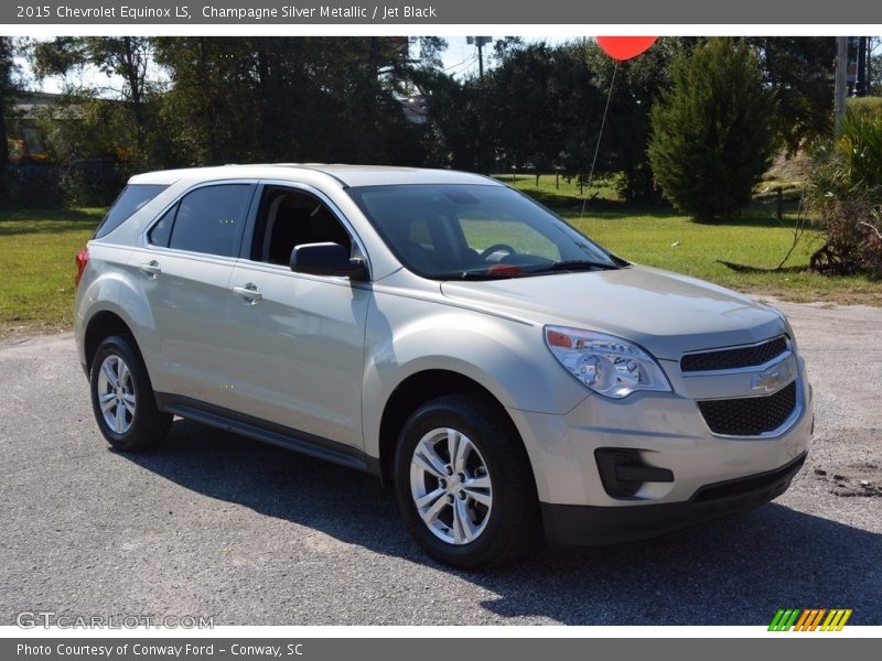 Champagne Silver Metallic / Jet Black 2015 Chevrolet Equinox LS