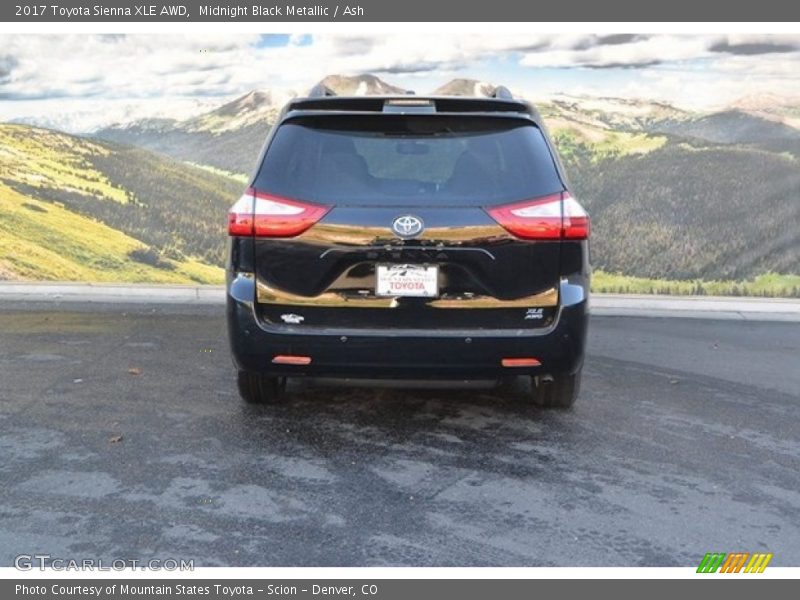 Midnight Black Metallic / Ash 2017 Toyota Sienna XLE AWD