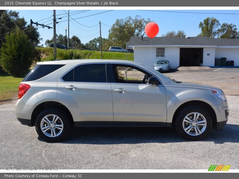 Champagne Silver Metallic / Jet Black 2015 Chevrolet Equinox LS