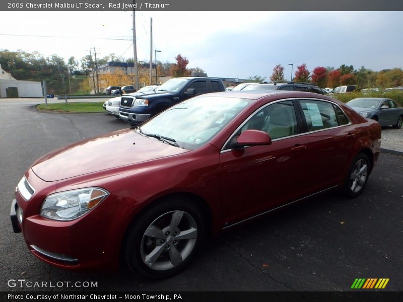 Red Jewel / Titanium 2009 Chevrolet Malibu LT Sedan