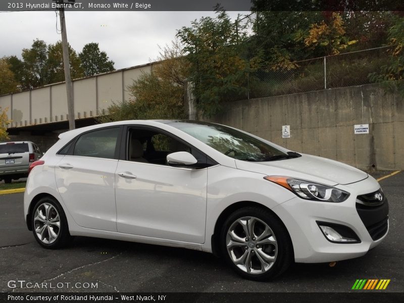 Monaco White / Beige 2013 Hyundai Elantra GT