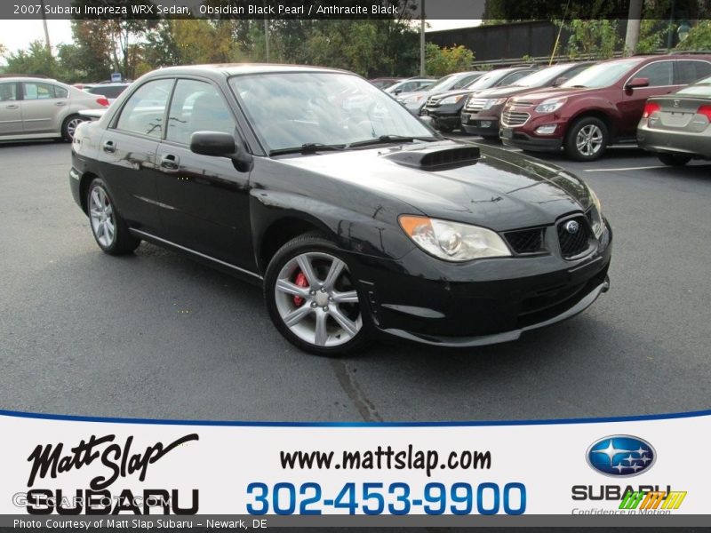 Obsidian Black Pearl / Anthracite Black 2007 Subaru Impreza WRX Sedan