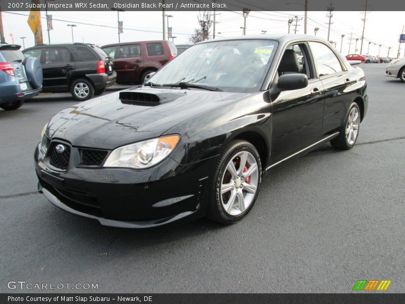 Obsidian Black Pearl / Anthracite Black 2007 Subaru Impreza WRX Sedan