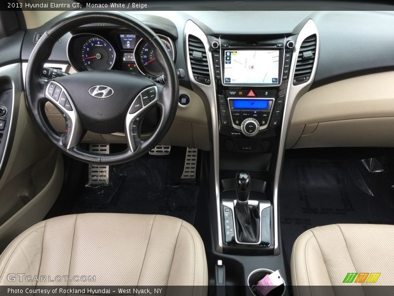 Monaco White / Beige 2013 Hyundai Elantra GT