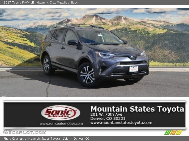 Magnetic Gray Metallic / Black 2017 Toyota RAV4 LE
