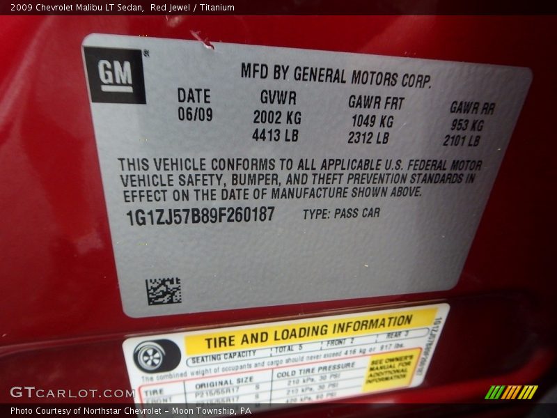 Red Jewel / Titanium 2009 Chevrolet Malibu LT Sedan