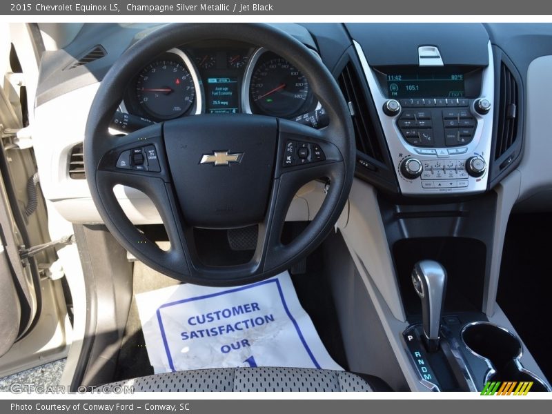 Champagne Silver Metallic / Jet Black 2015 Chevrolet Equinox LS