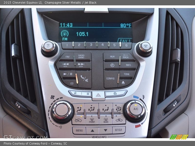 Champagne Silver Metallic / Jet Black 2015 Chevrolet Equinox LS