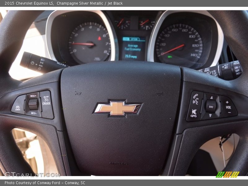 Champagne Silver Metallic / Jet Black 2015 Chevrolet Equinox LS