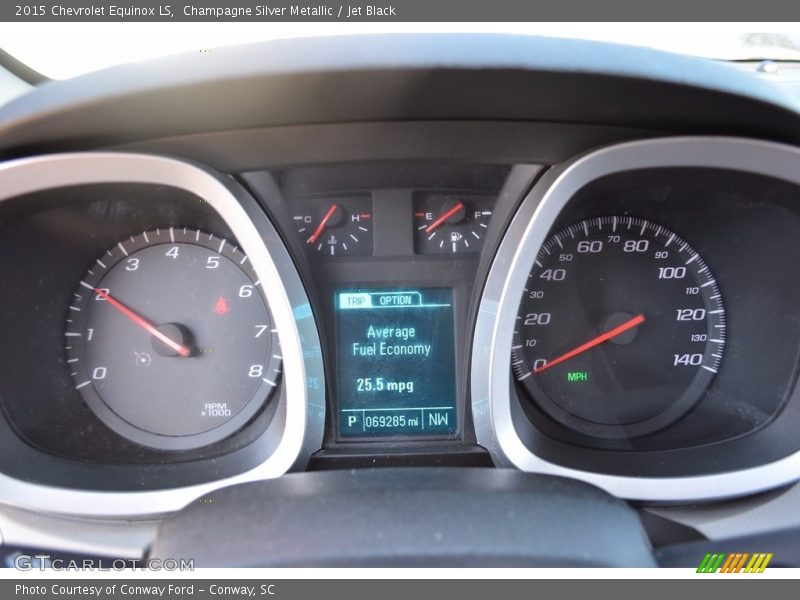 Champagne Silver Metallic / Jet Black 2015 Chevrolet Equinox LS