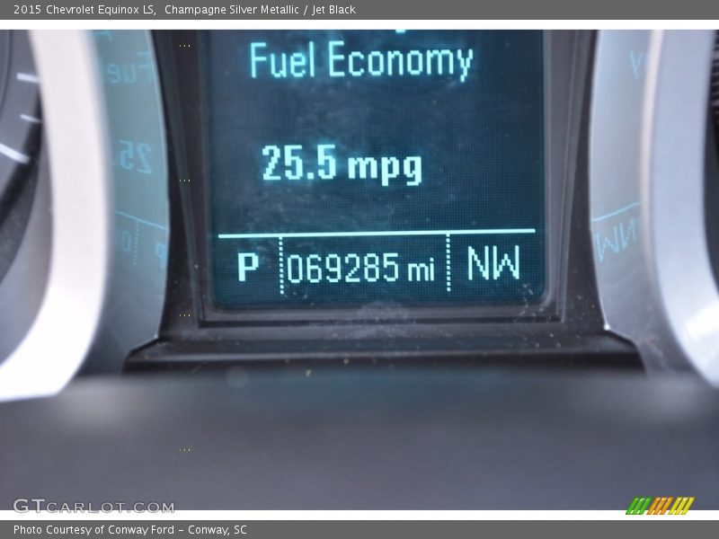 Champagne Silver Metallic / Jet Black 2015 Chevrolet Equinox LS