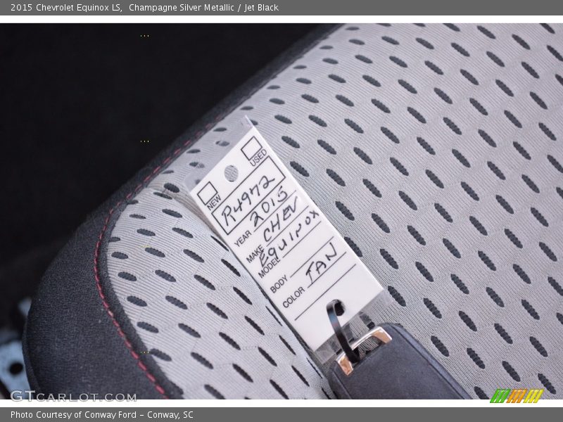 Champagne Silver Metallic / Jet Black 2015 Chevrolet Equinox LS