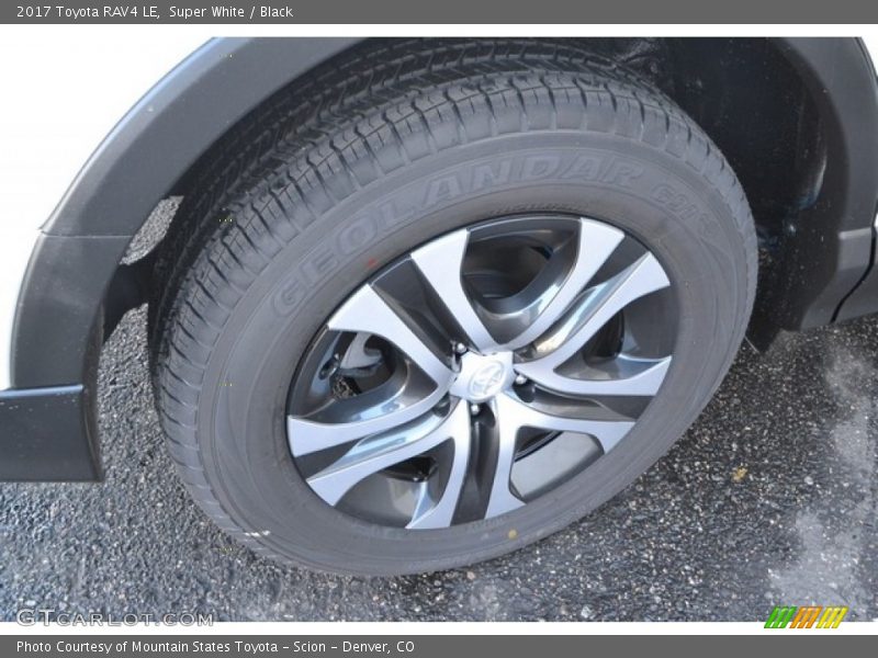 Super White / Black 2017 Toyota RAV4 LE