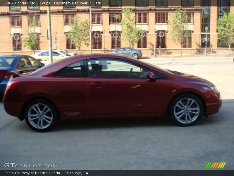 Habanero Red Pearl / Black 2007 Honda Civic Si Coupe