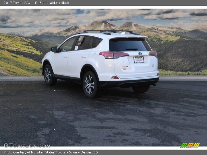 Super White / Black 2017 Toyota RAV4 LE