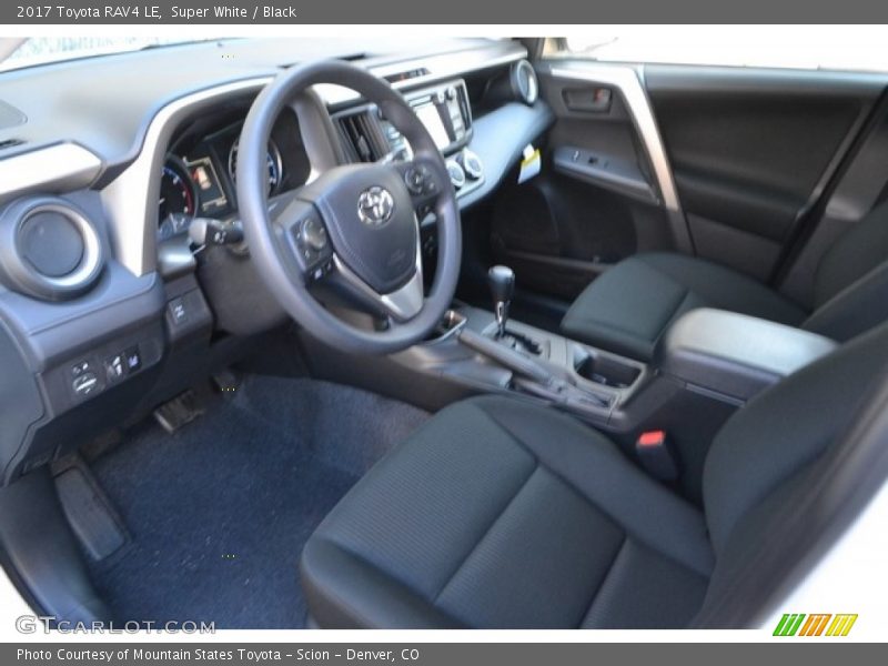 Super White / Black 2017 Toyota RAV4 LE