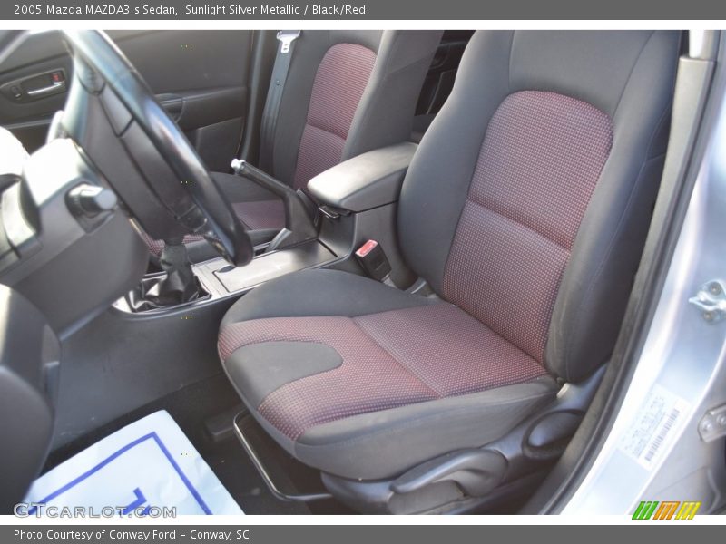 Sunlight Silver Metallic / Black/Red 2005 Mazda MAZDA3 s Sedan