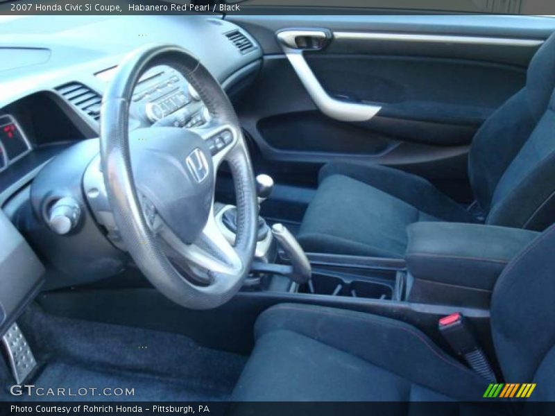 Habanero Red Pearl / Black 2007 Honda Civic Si Coupe
