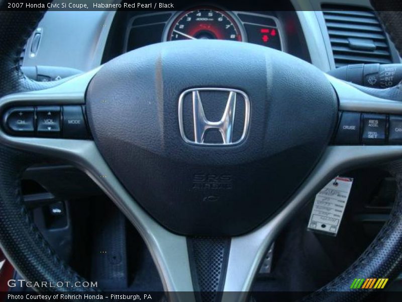 Habanero Red Pearl / Black 2007 Honda Civic Si Coupe