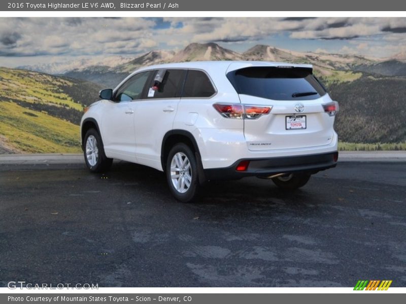 Blizzard Pearl / Ash 2016 Toyota Highlander LE V6 AWD