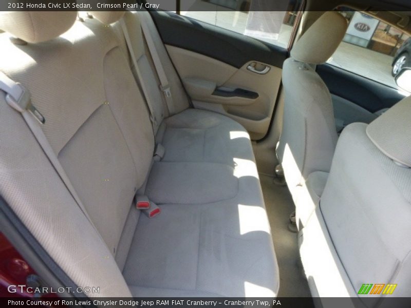 Crimson Pearl / Gray 2012 Honda Civic LX Sedan