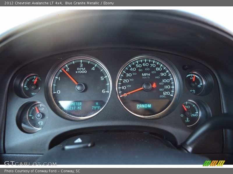 Blue Granite Metallic / Ebony 2012 Chevrolet Avalanche LT 4x4