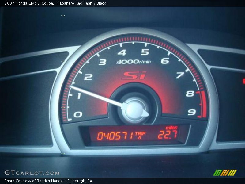 Habanero Red Pearl / Black 2007 Honda Civic Si Coupe
