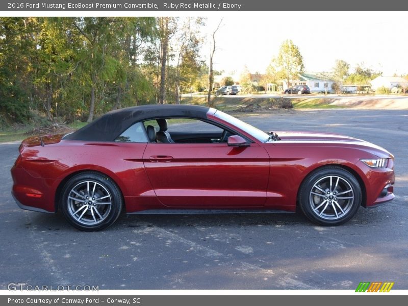 Ruby Red Metallic / Ebony 2016 Ford Mustang EcoBoost Premium Convertible