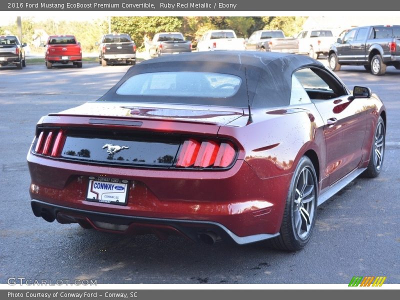 Ruby Red Metallic / Ebony 2016 Ford Mustang EcoBoost Premium Convertible