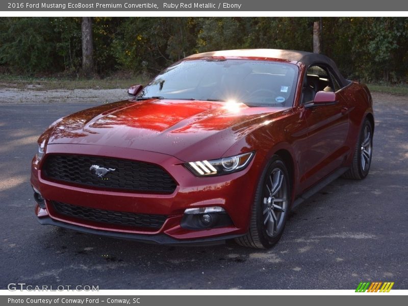 Ruby Red Metallic / Ebony 2016 Ford Mustang EcoBoost Premium Convertible