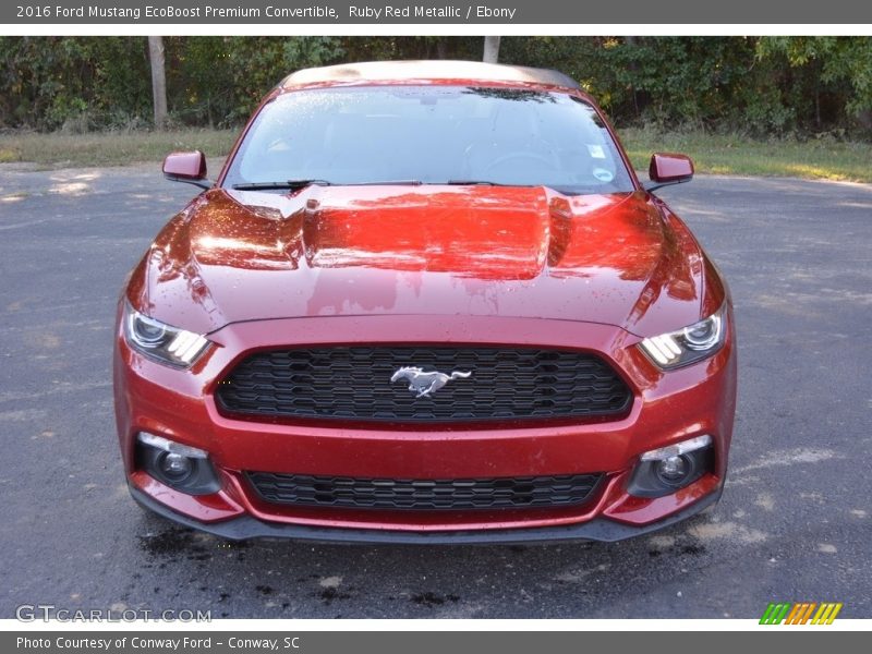 Ruby Red Metallic / Ebony 2016 Ford Mustang EcoBoost Premium Convertible