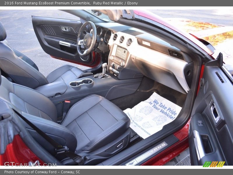 Ruby Red Metallic / Ebony 2016 Ford Mustang EcoBoost Premium Convertible