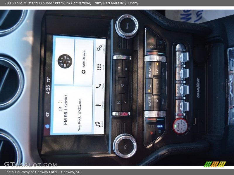 Ruby Red Metallic / Ebony 2016 Ford Mustang EcoBoost Premium Convertible