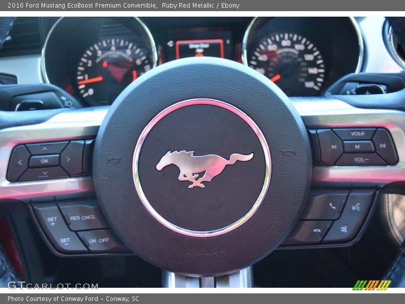 Ruby Red Metallic / Ebony 2016 Ford Mustang EcoBoost Premium Convertible