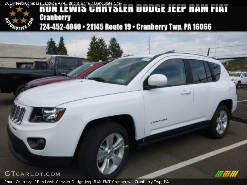 Bright White / Dark Slate Gray 2017 Jeep Compass Latitude 4x4