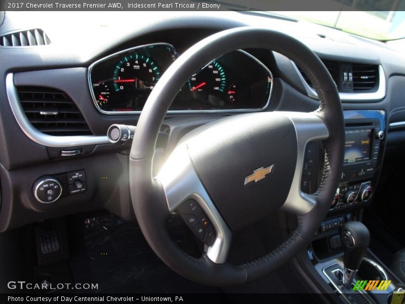 Iridescent Pearl Tricoat / Ebony 2017 Chevrolet Traverse Premier AWD