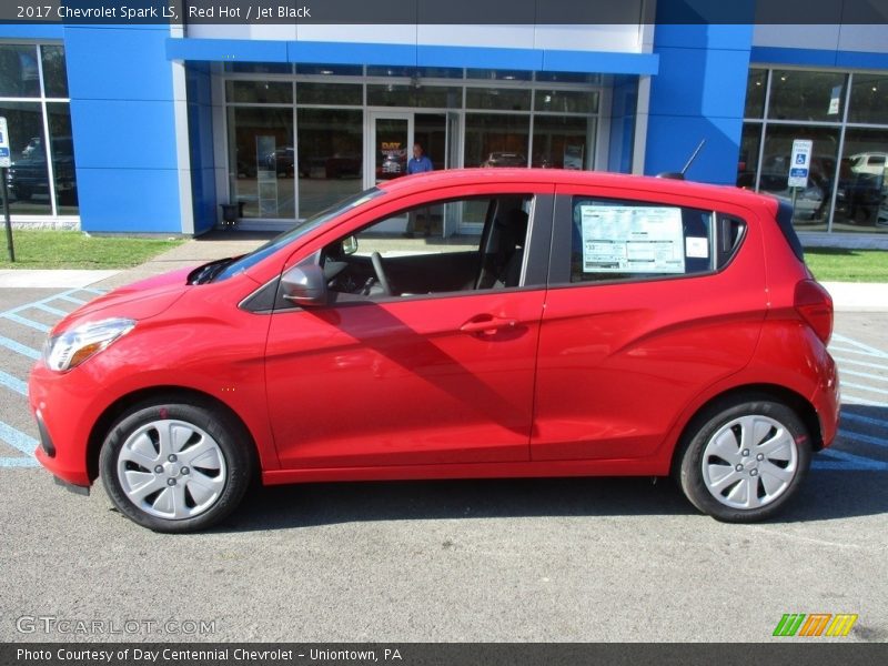 Red Hot / Jet Black 2017 Chevrolet Spark LS