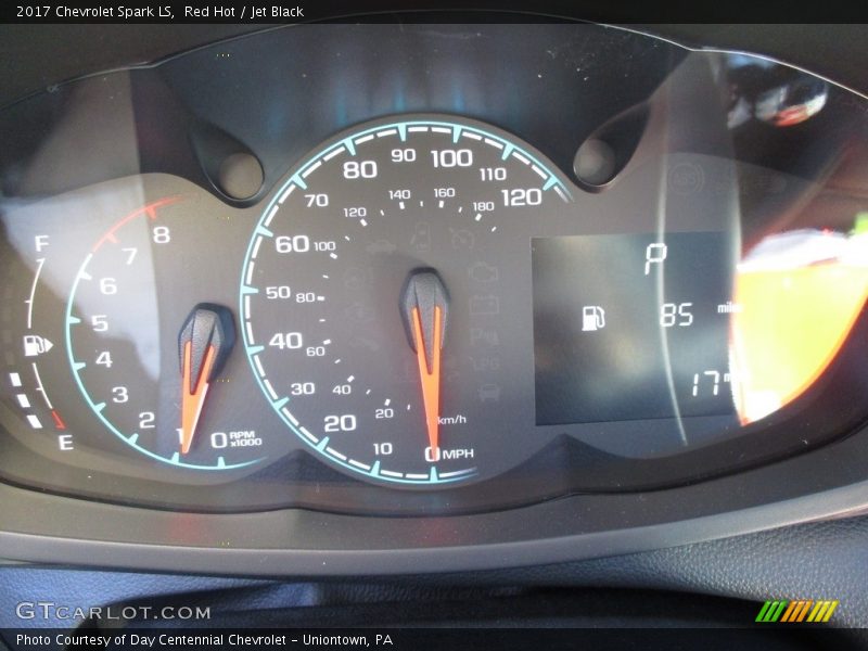 Red Hot / Jet Black 2017 Chevrolet Spark LS
