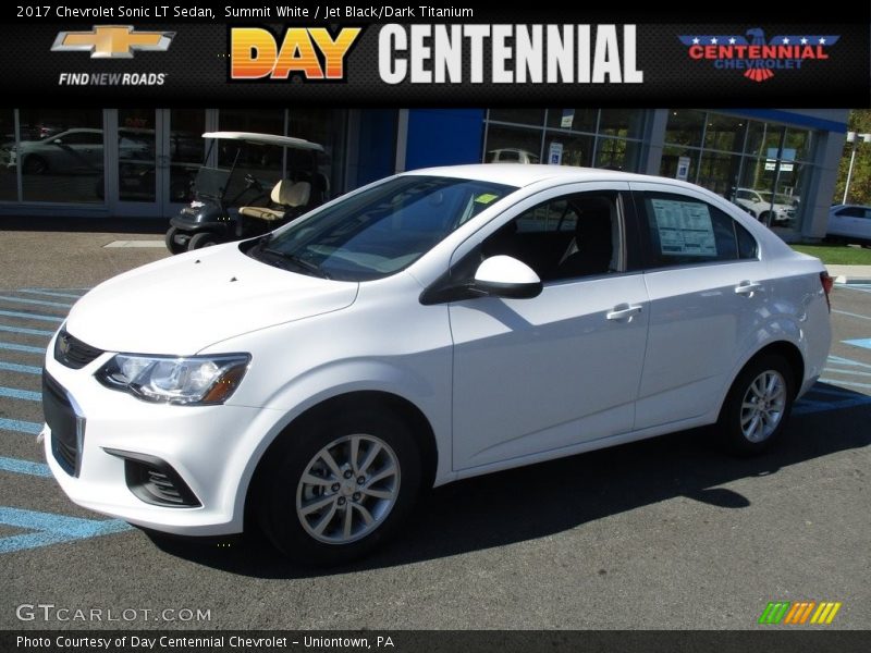 Summit White / Jet Black/Dark Titanium 2017 Chevrolet Sonic LT Sedan