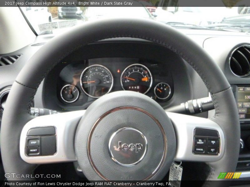 Bright White / Dark Slate Gray 2017 Jeep Compass High Altitude 4x4