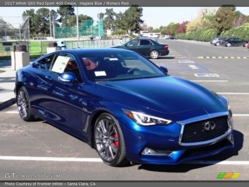Hagane Blue / Monaco Red 2017 Infiniti Q60 Red Sport 400 Coupe