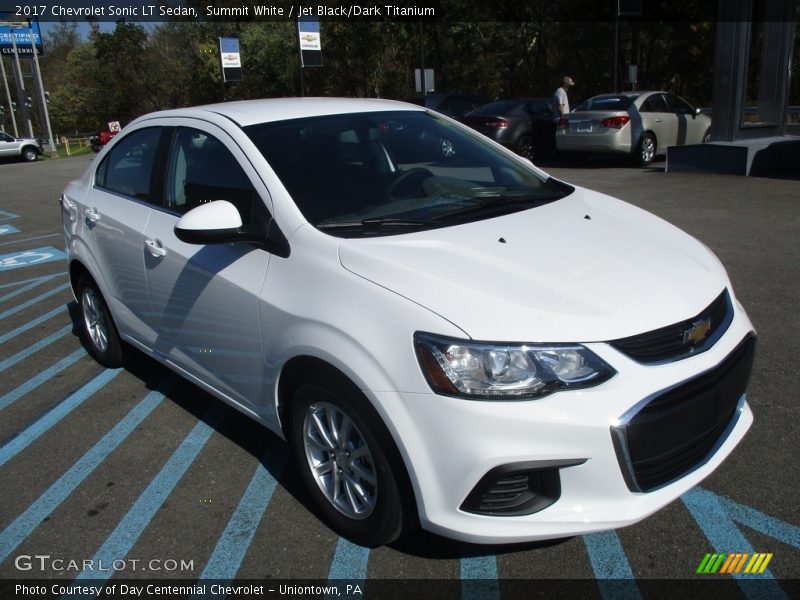 Summit White / Jet Black/Dark Titanium 2017 Chevrolet Sonic LT Sedan