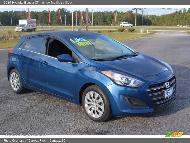 Windy Sea Blue / Black 2016 Hyundai Elantra GT