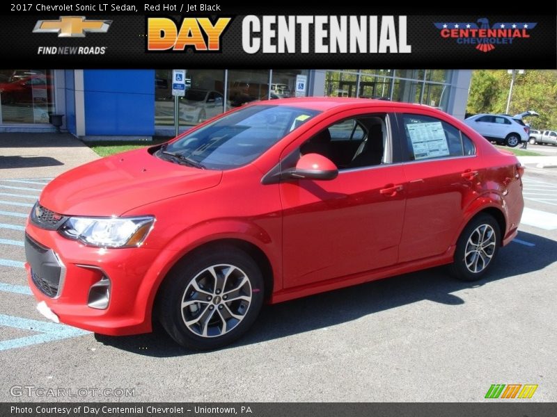 Red Hot / Jet Black 2017 Chevrolet Sonic LT Sedan