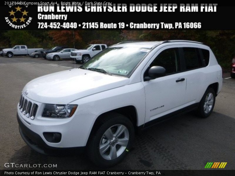 Bright White / Dark Slate Gray 2017 Jeep Compass Sport 4x4