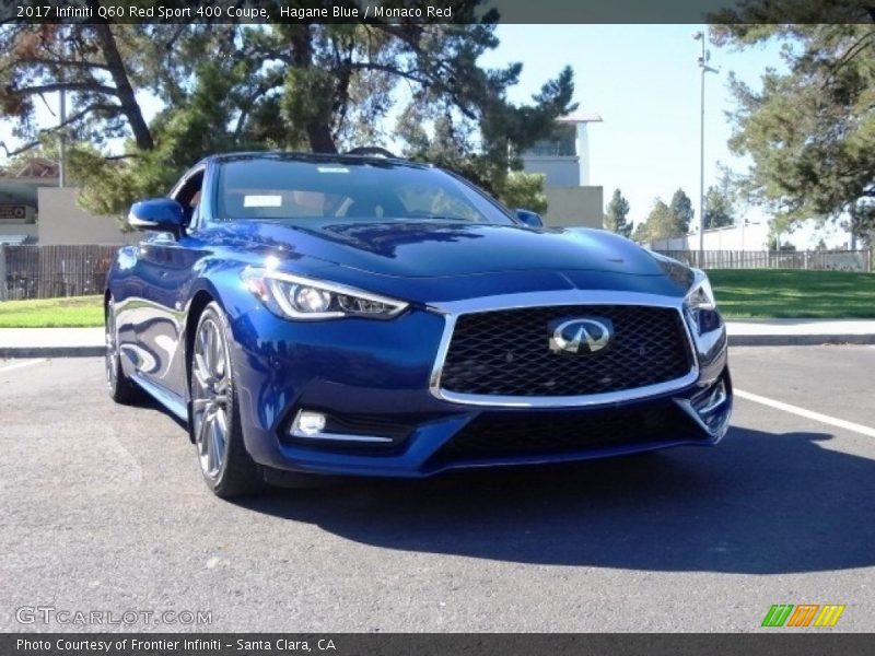 Hagane Blue / Monaco Red 2017 Infiniti Q60 Red Sport 400 Coupe