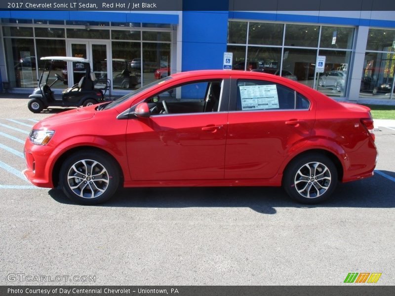 Red Hot / Jet Black 2017 Chevrolet Sonic LT Sedan